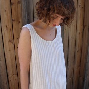 Striped Linen Jumpsuit from OffOn
